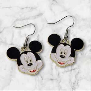 Mouse Black and White Earrings